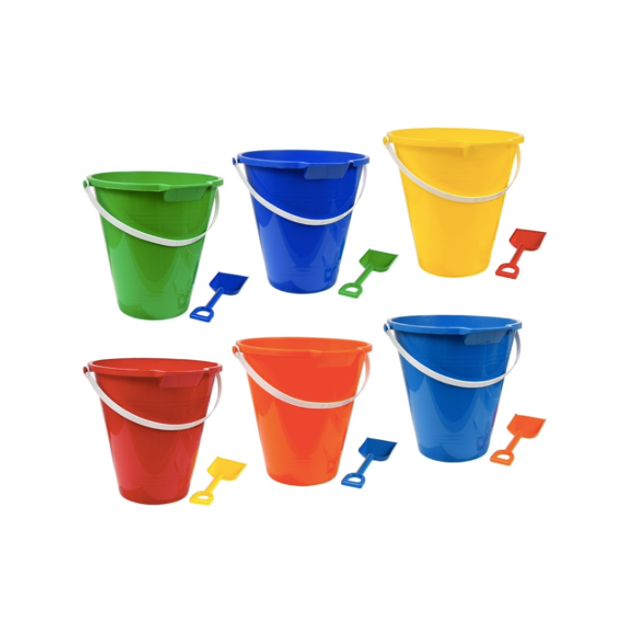 Telman Beach Bucket w/ Shovel Assorted (48/case)